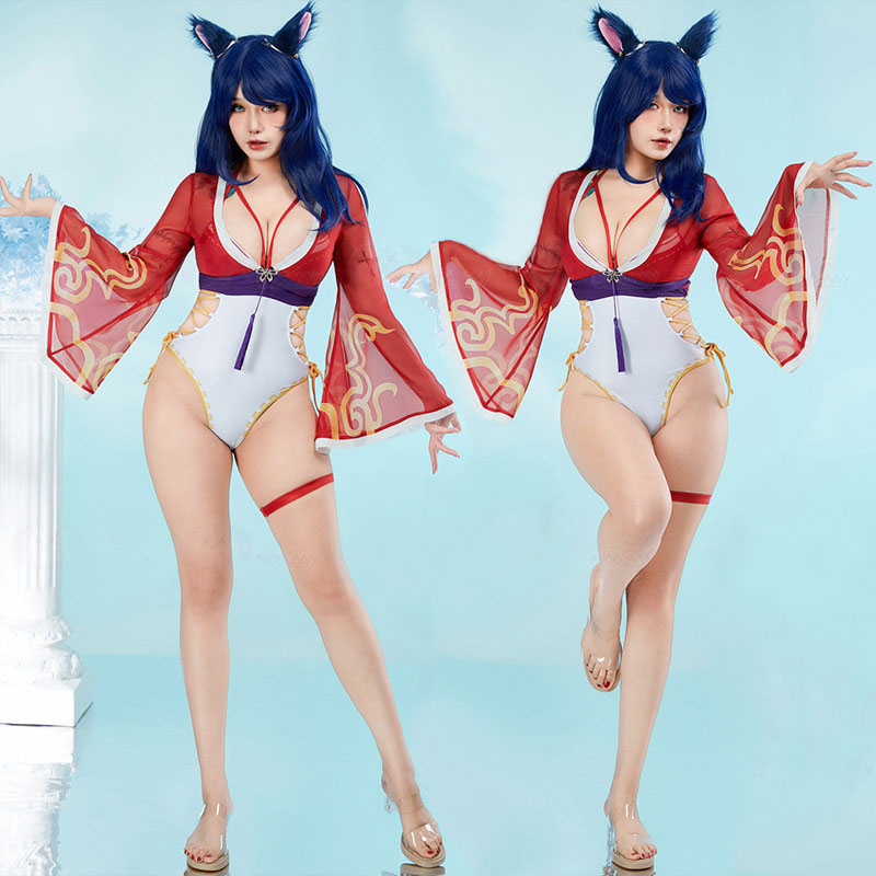 Anime Cosplay Jumpsuit - League of Legends Ahri Swimsuit Cosplay