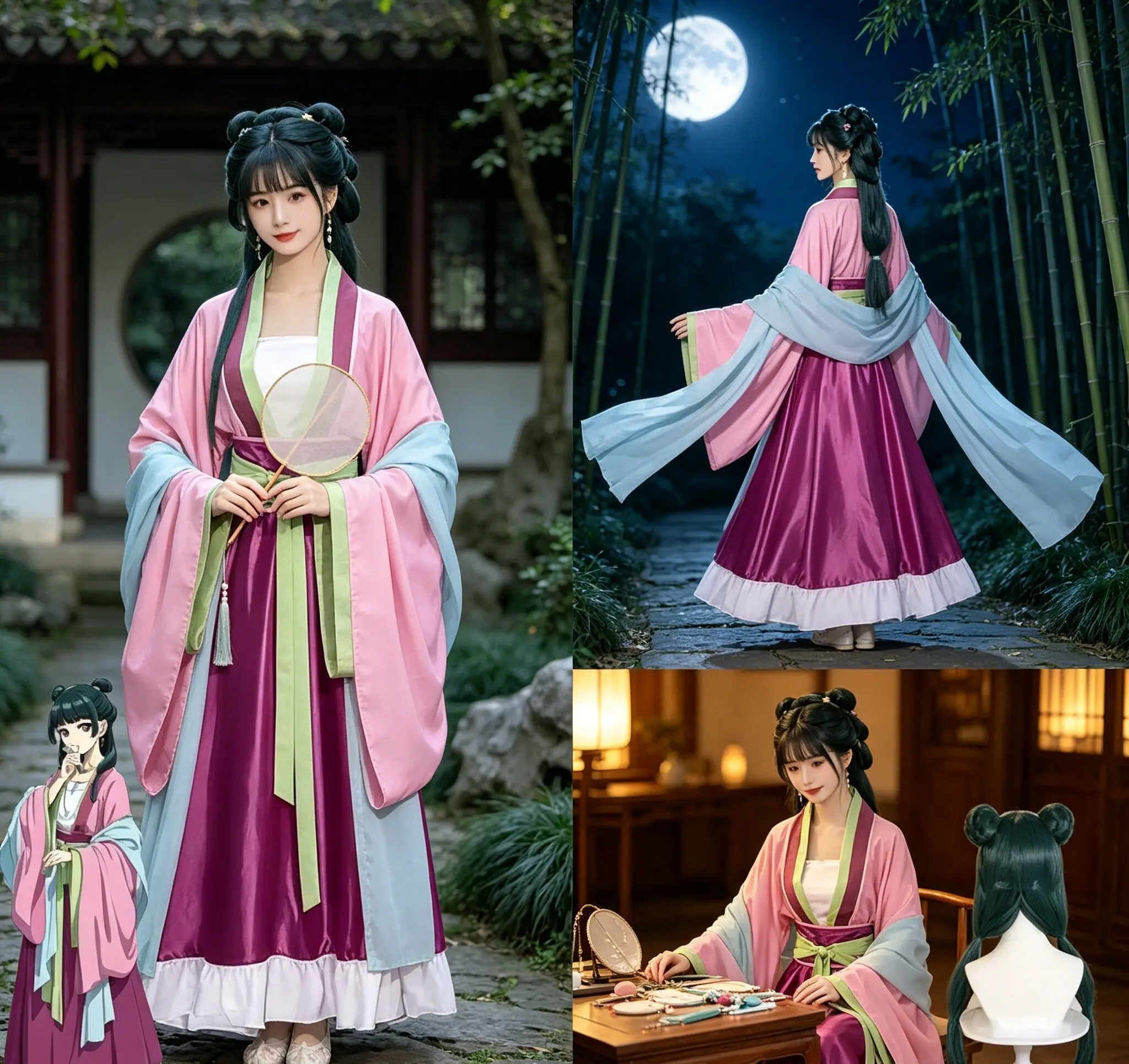 Anime Cosplay Couple - Maomao Cosplay Costume Wig Anime The