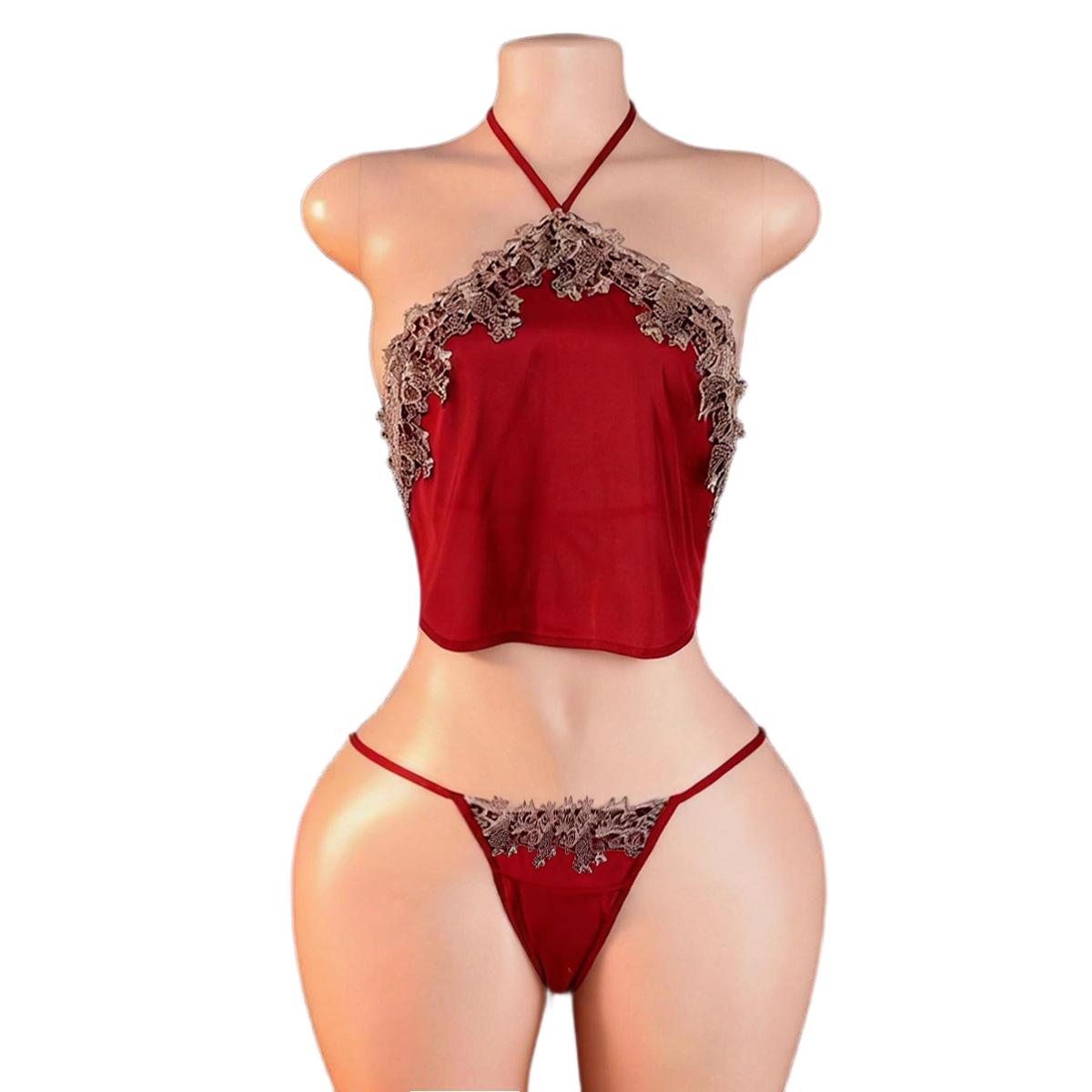 Anime Cosplay Ladies - Court Red Bellyband with Panty Sling