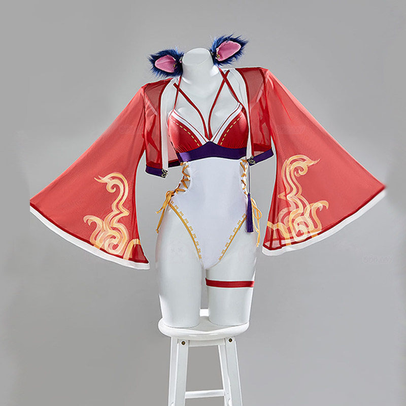 League of Legends Ahri Swimsui - Anime Cosplay Jumpsuit review and price