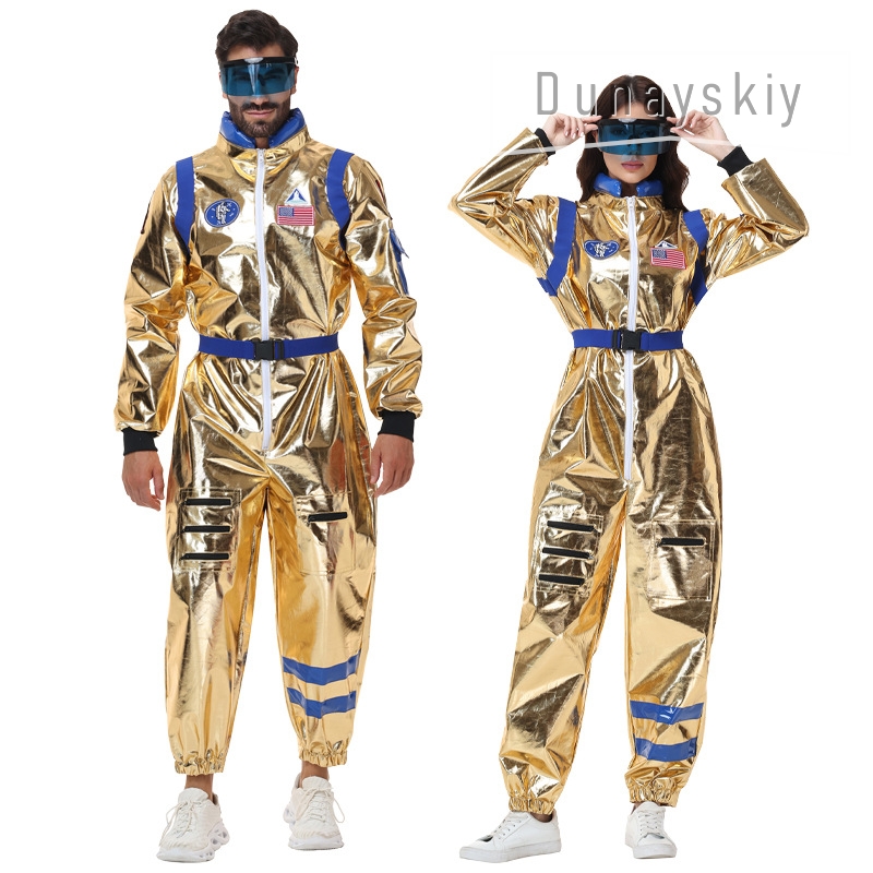 Shiny Metallic Gold Astronaut  - Anime Cosplay Couple review and price
